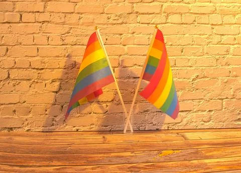 Gay  pride  flags  LGBTQA Stock Photos