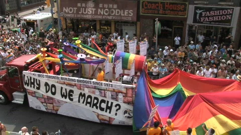 Gay Pride Parade Stock Footage
