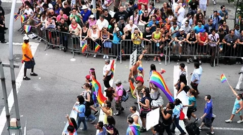 Gay Pride Parade Stock Footage 7340686