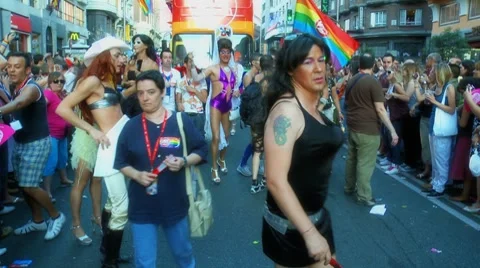 Gay pride parade Stock Footage 8677822