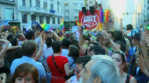 Gay pride parade Video stock 8677863