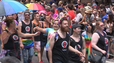 Gay Pride parade in Toronto Stock Footage 64803792