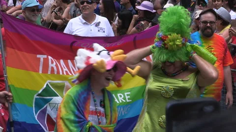 Gay Pride parade in Toronto Stock Footage 64804545
