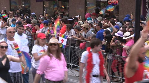Gay Pride parade in Toronto Stock Footage 64805909