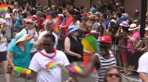 Gay Pride parade in Toronto Stock Footage 64806653