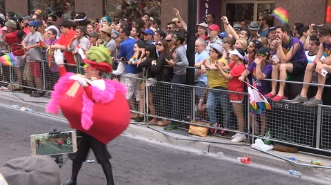 Gay Pride parade in Toronto Stock Footage 64808292