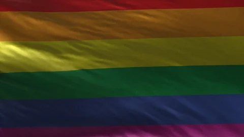 Gay pride Rainbow Flag Loop Stock Footage 116069943