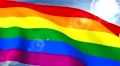 Gay pride rainbow flag waving LGBT lesbian gay bisexual transgender 4K 4k or 4k+ Resolution