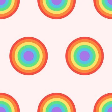 Gay Pride Rainbow Seamless pattern LGBT background Stock Illustration