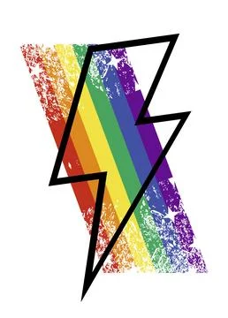 Gay pride thunderbolt Stock Illustration