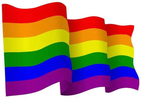 Gay Pride vector flag isolated on white. Stock Illustration