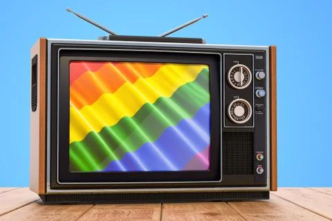 Gay TV concept, 3D rendering Stock Illustration