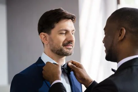 Gay Wedding Or Homosexual Men Marriage Stock Photos