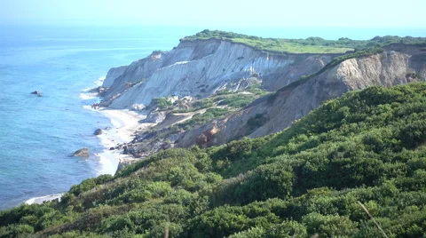 Gayhead Cliffs Martha's Vineyard 2 Stock Footage 54205092