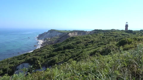 Gayhead Cliffs Martha's Vineyard Stock Footage 54202560