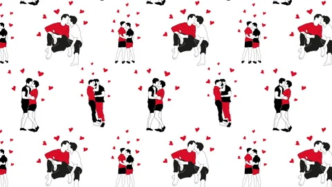 Gays couple in love animation Loop Backg... | Stock Video | Pond5