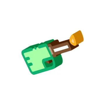 Gaz lighter isometric icon vector illustration Stock Illustration