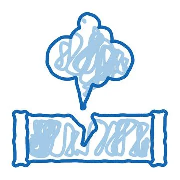 Gaz Pipe Break Pollution doodle icon hand drawn illustration Stock Illustration