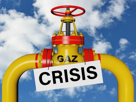 Gaz valve. 3D render Stock Illustration