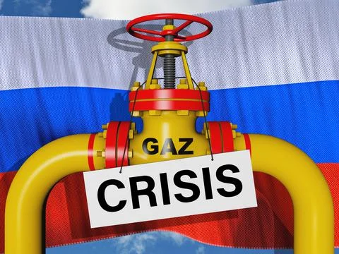 Gaz valve. 3D render Illustrazione stock