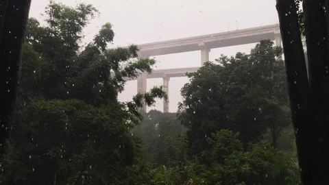 A Gaze at the Cloud-Piercing Viaduct Video stock 282701719