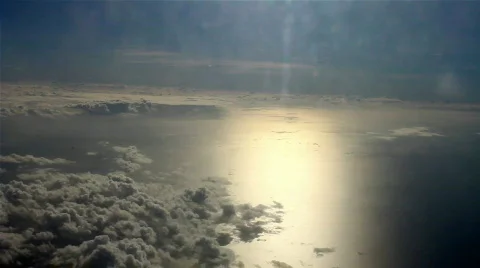 Gaze at clouds in this window pane Stock Footage 714000