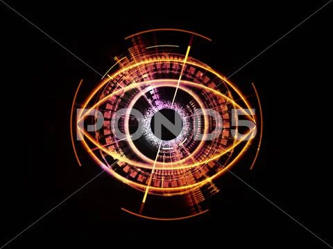 Gaze of technology Stock Illustration