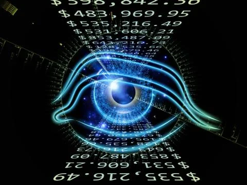 Gaze of technology Stock Illustration