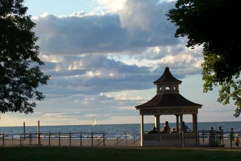 Gazebo on the Beach Foto stock