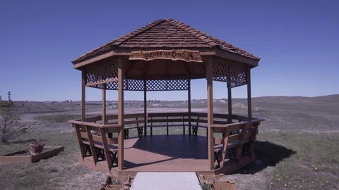 Gazebo Handheld Shot Stock Footage 88011485