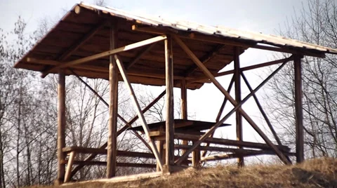 Gazebo on the hill Vídeo Stock 36078936