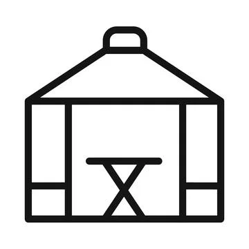 Gazebo icon mark in filled style Stock Illustration