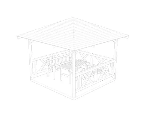 Gazebo Stock Illustration