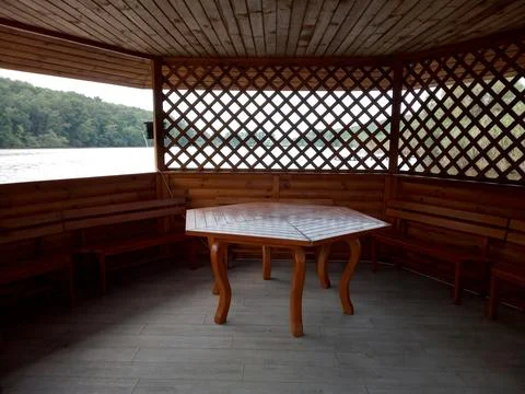 Gazebo inside the table Foto stock