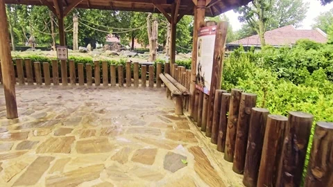 A gazebo in the middle. Stock Footage 284670885