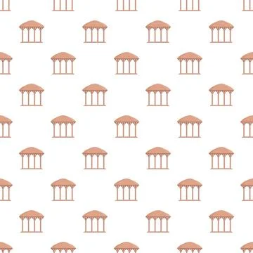 Gazebo pattern repeating in a seamless tile background Stock Illustration