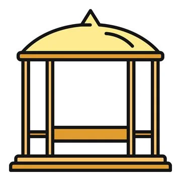 Gazebo pavilion building icon vector illustration Ilustración de archivo
