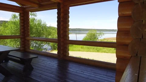 Gazebo for recreation Stock Footage 142069498