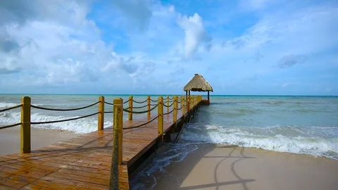 Gazebo at sea Video stock 83263469