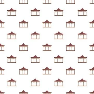 Gazebo structures forming a repeatable tile for design elements 스톡 일러스트