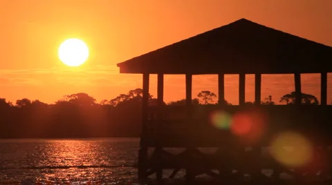 Gazebo at Sunrise 库存影片 951950