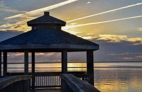 Gazebo sunset Stock Photos