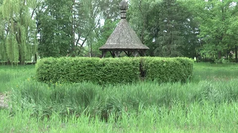 Gazebo on the water Stock Footage 38281496
