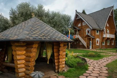 Gazebo in the yard Foto stock