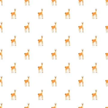 Gazelle seamless pattern flat vector design background 库存插图