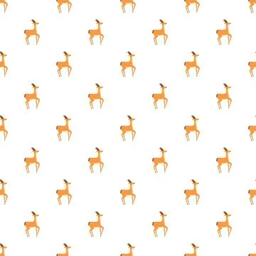 Gazelle seamless repeating pattern flat design background Stock Illustration