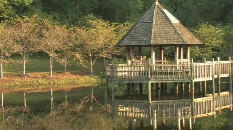 Gazibo on dock Stock Footage 271273