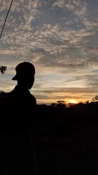 Gazing at the setting sun Photos