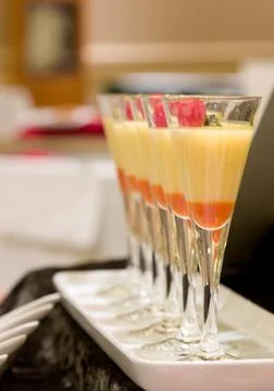 Gazpacho of tomatoes Stock Photos