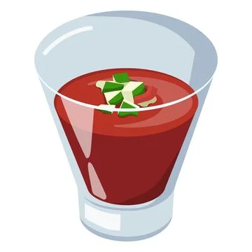 Gazpacho. Vector isolated on a white background Stock Illustration